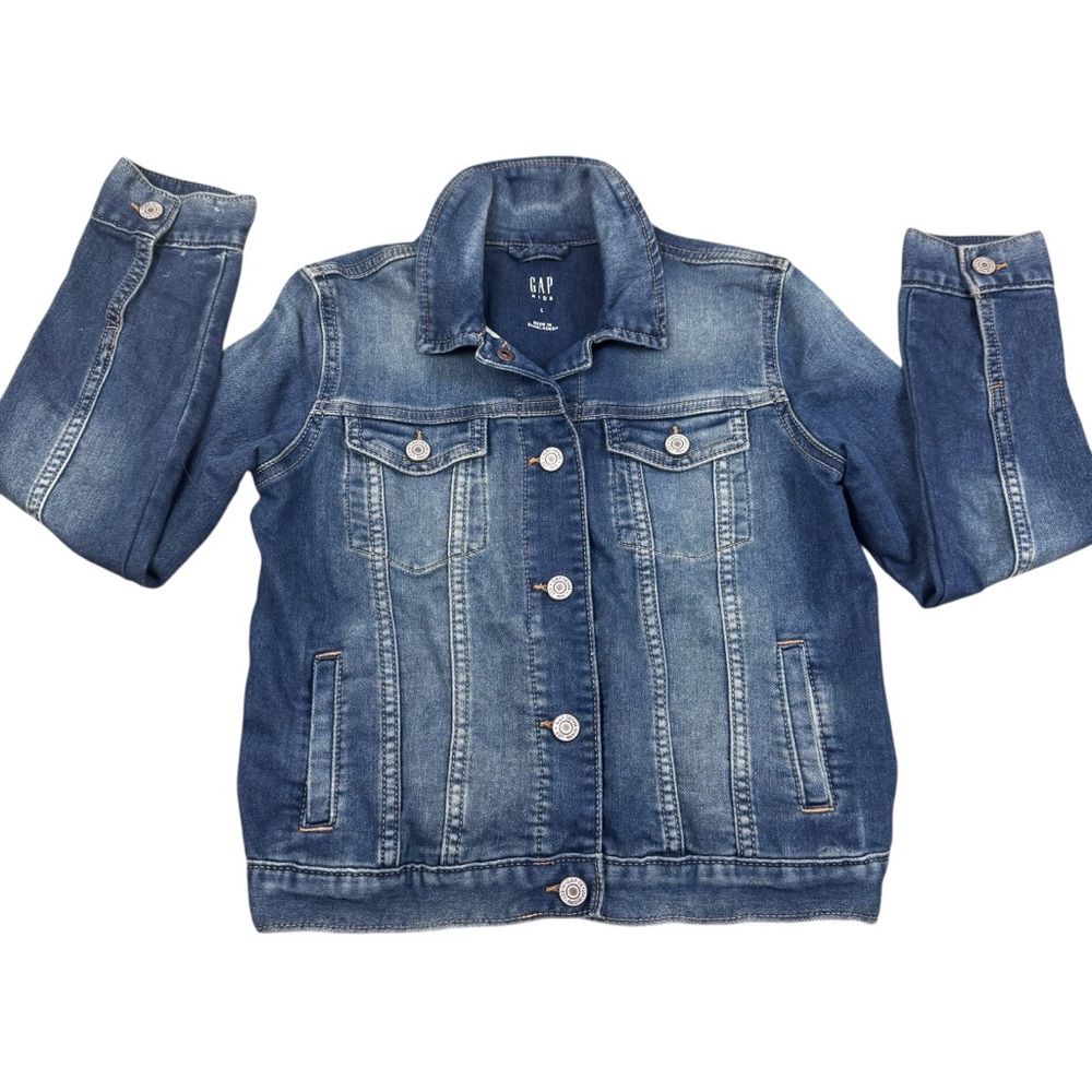 GAP Kids Classic Blue Denim Jean Jacket Girls Size Large